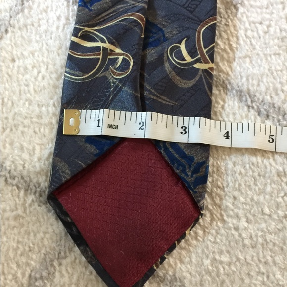 Christian Dior Men's Tie in Black Grey and Gold Swirl - Picture 2 of 5